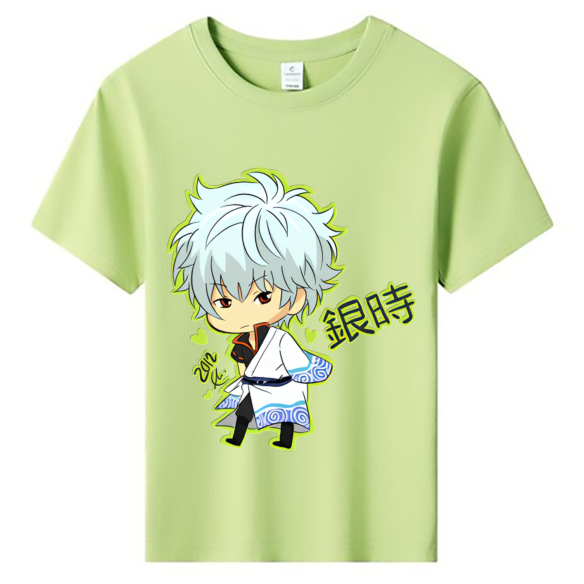 （画像用） ぎんたま 坂田銀時（さかたぎんとき） 神楽 志村新八（しむら しんぱち） GINTAMA Sakata Gintoki Kagura Shimura Shinpachi 綿100％キッズTシャツ（フロントプリント）